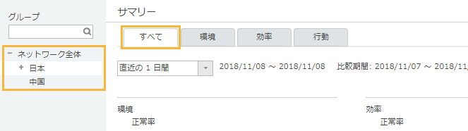 「サマリー」画面